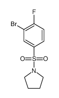 1-((3-溴-4-氟苯基)磺酰)吡咯烷结构式