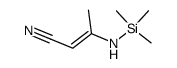 1-cyano-2-(trimethylsilyl)amino-1-propene Structure