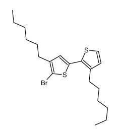 2-bromo-3-hexyl-5-(3-hexylthiophen-2-yl)thiophene Structure