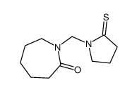 2H-Azepin-2-one,hexahydro-1-[(2-thioxo-1-pyrrolidinyl)methyl]-结构式