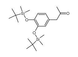 1-[3,4-di-(t-butyldimethylsilyloxy)-phenyl]-2-propanone结构式