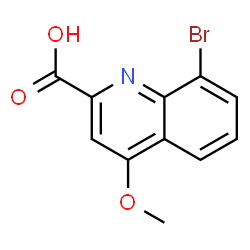 8-溴-4-甲氧基喹啉-2-羧酸结构式