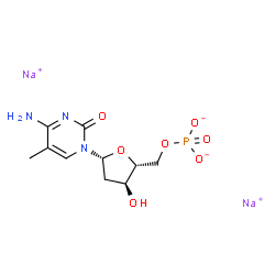 5'-Cytidylic acid, 2'-deoxy-5-Methyl-, disodium salt结构式
