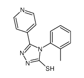 5-吡啶-4-基-4-邻甲苯基-4H-[1,2,4]三唑-3-硫醇结构式