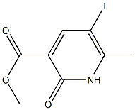 5-Iodo-6-methyl-2-oxo-1,2-dihydro-pyridine-3-carboxylic acid methyl ester结构式