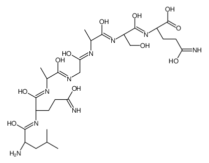 (2S)-5-amino-2-[[(2S)-2-[[(2S)-2-[[2-[[(2S)-2-[[(2S)-5-amino-2-[[(2S)-2-amino-4-methylpentanoyl]amino]-5-oxopentanoyl]amino]propanoyl]amino]acetyl]amino]propanoyl]amino]-3-hydroxypropanoyl]amino]-5-oxopentanoic acid Structure