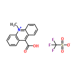 9-羧基-10-甲基吖啶鎓三氟甲烷磺酸盐结构式