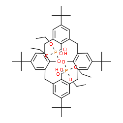 O,O-双(二乙氧基磷酰基)-叔-丁基杯[4]芳香烃结构式