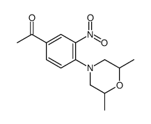 4-(2,6-二甲基吗啉)-3-硝基苯乙酮结构式