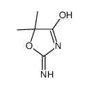 2-amino-5,5-dimethyl-1,3-oxazol-4-one结构式