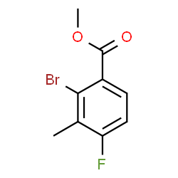 2-溴-4-氟-3-甲基苯甲酸甲酯结构式
