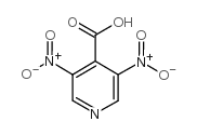 3,5-二硝基吡啶-4-羧酸结构式