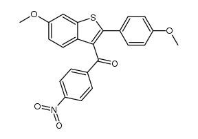 6-methoxy-2-(4-methoxyphenyl)-3-(4-nitrobenzoyl)-benzo[b]thiophene结构式