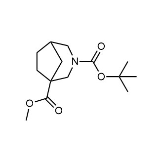 3-(叔丁基)1-甲基3-氮杂双环[3.2.1]辛烷-1,3-二羧酸酯结构式
