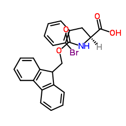 Fmoc-D-2-溴苯丙氨酸结构式