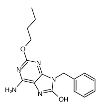 6-amino-9-benzyl-2-butoxy-7H-purin-8-one结构式