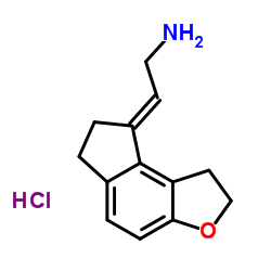 (2E)-2-(1,2,6,7-Tetrahydro-8H-indeno[5,4-b]furan-8-ylidene)ethanamine hydrochloride (1:1) Structure