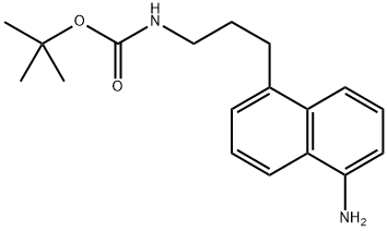 (3-(5-氨基萘-1-基)丙基)氨基甲酸叔丁酯结构式