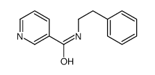 N-(2-phenylethyl)pyridine-3-carboxamide结构式