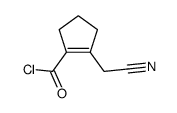 1-Cyclopentene-1-carbonyl chloride, 2-(cyanomethyl)- (8CI) Structure