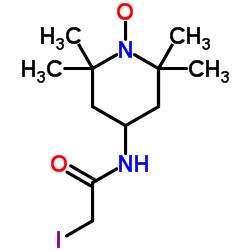 4-(2-碘代乙酰氨基)-2,2,6,6-四甲基哌啶-1-氧基自由基结构式