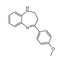 4-(4-甲氧基苯基)-2,3-二氢-1H-苯并[b][1,4]二氮杂卓结构式
