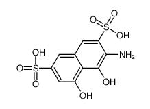 3-amino-4,5-dihydroxynaphthalene-2,7-disulfonic acid Structure