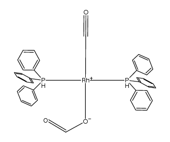 trans-[(carbonyl)(carboxylato)(triphenylphosphine)2rhodium(I)] Structure