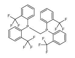 bis[2-(trifluoromethyl)phenyl]phosphanylmethyl-bis[2-(trifluoromethyl)phenyl]phosphane结构式