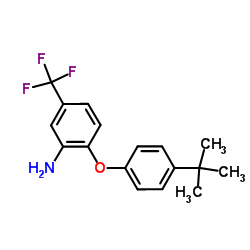 2-[4-(2-Methyl-2-propanyl)phenoxy]-5-(trifluoromethyl)aniline Structure