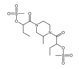 [1-[3-methyl-4-(2-methylsulfonyloxybutanoyl)piperazin-1-yl]-1-oxobutan-2-yl] methanesulfonate Structure