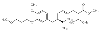 (2S,4E,7R)-7-[4-甲氧基-3-(3-甲氧基丙氧基)苄基]-8-甲基-2-异丙基-4-壬烯酸甲酯结构式