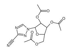 [(2R,3R,4R,5R)-3,4-diacetyloxy-5-(3-cyano-1,2,4-triazol-1-yl)oxolan-2-yl]methyl acetate结构式