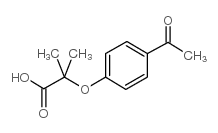 2-(4-乙酰基苯氧基)-2-甲基丙酸结构式