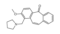 3-methoxy-4-(pyrrolidin-1-ylmethyl)dibenzo[1,2-a:4',3'-d][7]annulen-11-one结构式