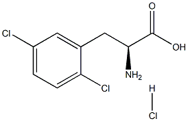 (S)-2-氨基-3-(2,5-二氯苯基)丙酸盐酸盐结构式
