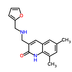 3-{[(2-Furylmethyl)amino]methyl}-6,8-dimethyl-2(1H)-quinolinone Structure