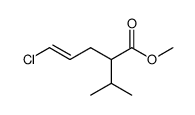 methyl (4E)-5-chloro-2-isopropyl-4-pentenoate结构式