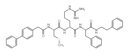 4-Biphenylac-Cys(Me)-D-Arg-Phe-(2-phenylethyl)amide Structure