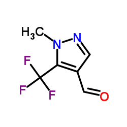 1-Methyl-5-(trifluoromethyl)-1H-pyrazole-4-carboxaldehyde Structure