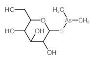 beta-D-Glucopyranose, 1-thio-, 1-(dimethylarsinite)结构式