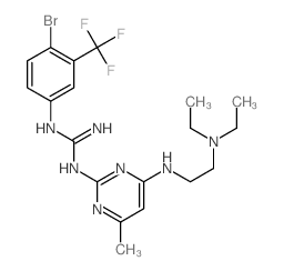 1-[4-bromo-3-(trifluoromethyl)phenyl]-2-[4-(2-diethylaminoethylamino)-6-methyl-pyrimidin-2-yl]guanidine Structure