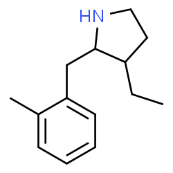 Pyrrolidine, 3-ethyl-2-[(2-methylphenyl)methyl]- (9CI)结构式