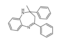 2-methyl-2,4-diphenyl-1,3-dihydro-1,5-benzodiazepine结构式