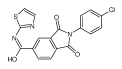 2-(4-chlorophenyl)-1,3-dioxo-N-(1,3-thiazol-2-yl)isoindole-5-carboxamide结构式