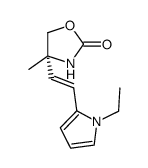 2-Oxazolidinone,4-[2-(1-ethyl-1H-pyrrol-2-yl)ethenyl]-4-methyl-,(4R)-(9CI)结构式