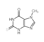 7-methyl-2-sulfanylidene-3H-purin-6-one Structure
