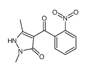 2,5-dimethyl-4-(2-nitrobenzoyl)-1H-pyrazol-3-one Structure