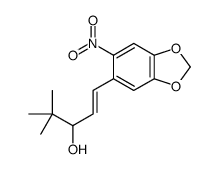 1-(4,5-Methylenedioxy-2-nitrophenyl)-4,4-dimethyl-1-penten-3-ol结构式