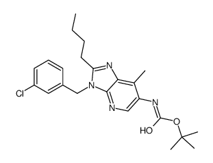 Carbamic acid, [2-butyl-3-[(3-chlorophenyl)methyl]-7-methyl-3H-imidazo[4,5-b]pyridin-6-yl]-, 1,1-dimethylethyl ester (9CI) Structure